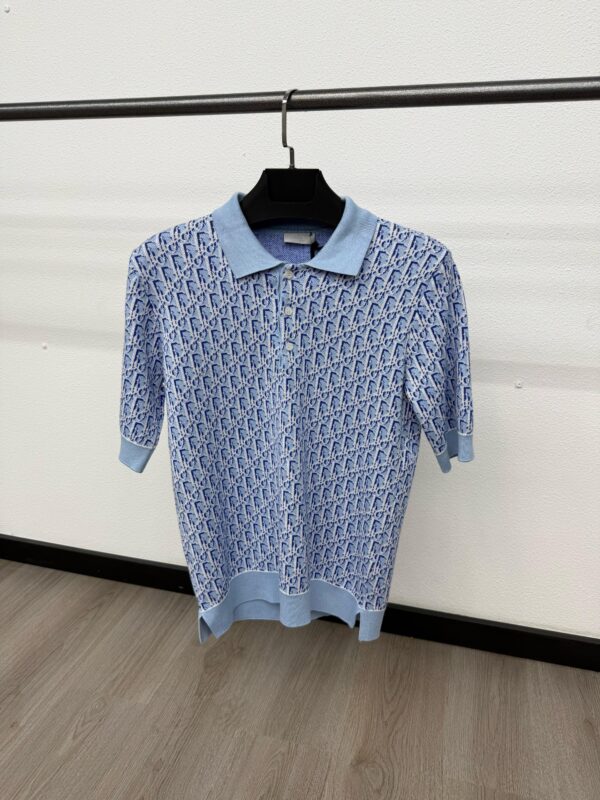 Christian Dior Oblique Polo Light Blue