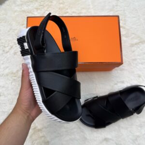 Hermes Genius Sandal Black White