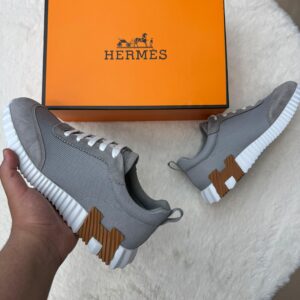 Hermes Bouncing Grey Brown Logo