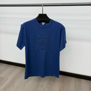 Loewe T-Shirt Logo Mid Blauw