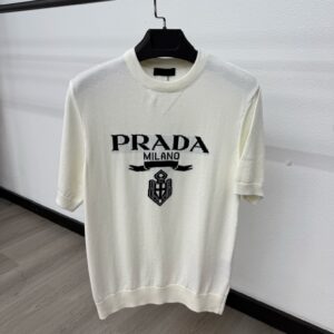 Prada T-Shirt Wit, Zachte Stof