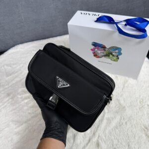 Prada Re-Nylon Saffiano Bag Black High Quality