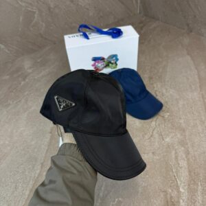 Prada Re-Nylon Baseball Cap Black