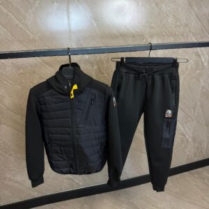 Parajumpers Black Trainingspak Schuine Borstrits, Met Capuchon