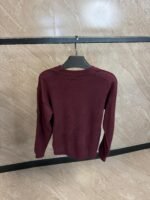 Moncler Gebreidde Sweater Bordeaux, Black Logo - Afbeelding 3