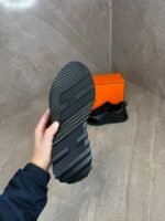 Hermes Bouncing Black on Black Leather Sneakers - Afbeelding 6