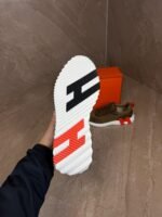 Hermes Bouncing Brown Sneakers, Orange Logo - Afbeelding 5
