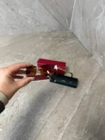 Cartier Brown Small Glasses, Goude Montuur