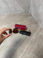 Cartier Brown Small Glasses, Goude C Montuur