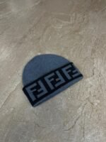 Fendi Beanie Muts Blue Wool
