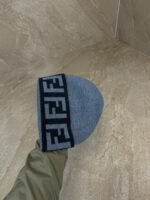 Fendi Beanie Muts Blue Wool - Afbeelding 3