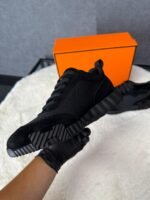 Hermes Bouncing Black on Black Sneakers - Afbeelding 3