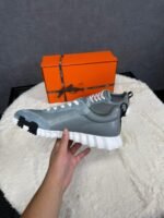 Hermes Bouncing Grey Leather / Suede - Afbeelding 3