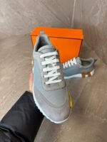 Hermes Bouncing Sneakers Grey, Brown Logo - Afbeelding 5