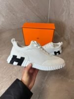 Hermes Bouncing Sneakers White, Black Logo - Afbeelding 2