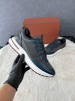 Loro Piana Weekend Walk Sneakers Grey Blue Leather