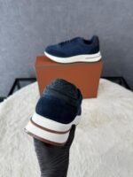 Loro Piana Weekend Walk Sneakers Blue Suede - Afbeelding 3