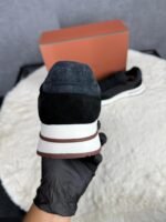 Loro Piana Weekend Walk Sneakers Black Suede - Afbeelding 5