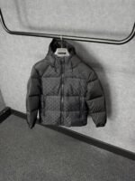 Louis Vuitton Monogram Accent Pillow Puffer Jacket Black High Quality