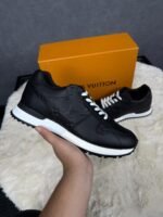 Louis Vuitton Leather Black White Sneakers - Afbeelding 2