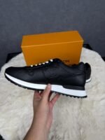 Louis Vuitton Leather Black White Sneakers - Afbeelding 3