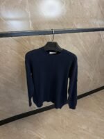 Moncler Gebreidde Sweater Blue, Black Logo