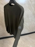 Moncler Gebreidde Sweater Green, Black Logo - Afbeelding 2