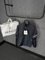 Moncler Windbreker Rits Arm Blauw