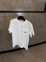 Moncler T-Shirt White, Pocket Logo