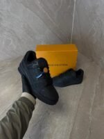 Louis Vuitton Trainer Sneaker Black on Black Monogram