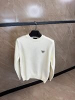 Prada Brei Sweater Gebroken Wit