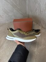 Loro Piana Weekend Walk Sneakers Khaki Leather - Afbeelding 2
