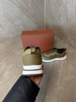 Loro Piana Weekend Walk Sneakers Khaki Leather - Afbeelding 5