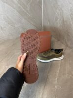 Loro Piana Weekend Walk Sneakers Khaki Leather - Afbeelding 6