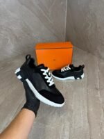 Hermes Bouncing Black White Leather