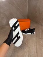 Hermes Bouncing Black White Leather - Afbeelding 4