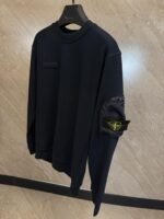 Stone Island Sweater Navy Blue, Arm Pocket Double Logo - Afbeelding 3