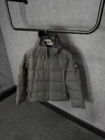 Canada Goose Wyndham Grey, Black Logo High Quality