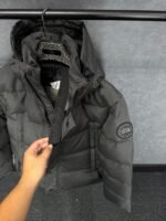 Canada Goose Wyndham Grey, Black Logo High Quality - Afbeelding 4