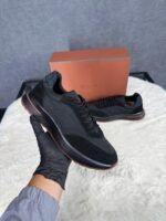 Loro Piana Weekend Walk Sneakers Black on Black Suede