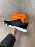 Hermes Bouncing Sneakers Black, Orange Logo - Afbeelding 4