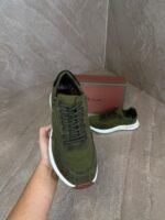 Loro Piana Weekend Walk Sneakers Green Suede - Afbeelding 3