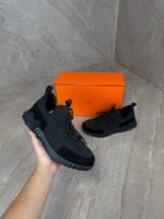 Hermes Bouncing Sneakers Black on Black, Veters