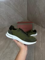 Loro Piana Weekend Walk Sneakers Green Suede - Afbeelding 2