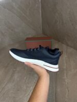 Loro Piana Weekend Walk Sneakers Blue Leather - Afbeelding 4